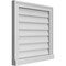 Ekena Millwork Vertical Surface Mount PVC Gable Vent w/ 2"W x 2"H , Brickmould Sill Frame, 22"W x 22"H GVPVE22X2203SN - alternate 2